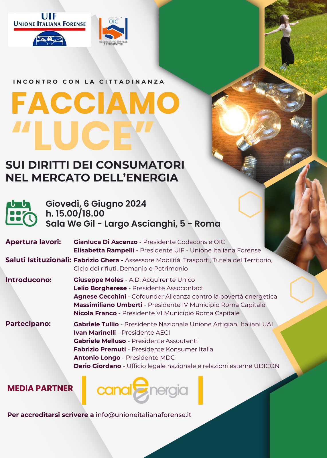 "Facciamo luce"